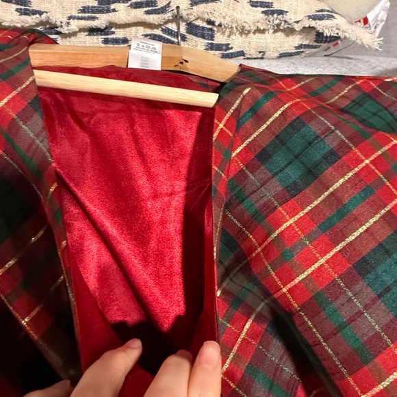 Gymboree Christmas Plaid Dupioni A-Line Wrap Midi Ruffle Dress Sz 2XL Adult 2963 - Picture 11 of 11